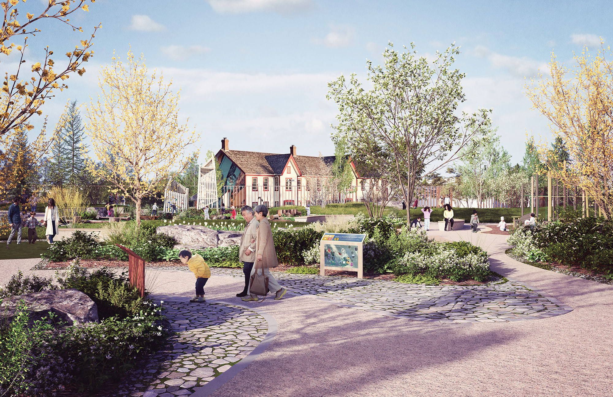 Site Concept Plan rendering — Garden to Barracks