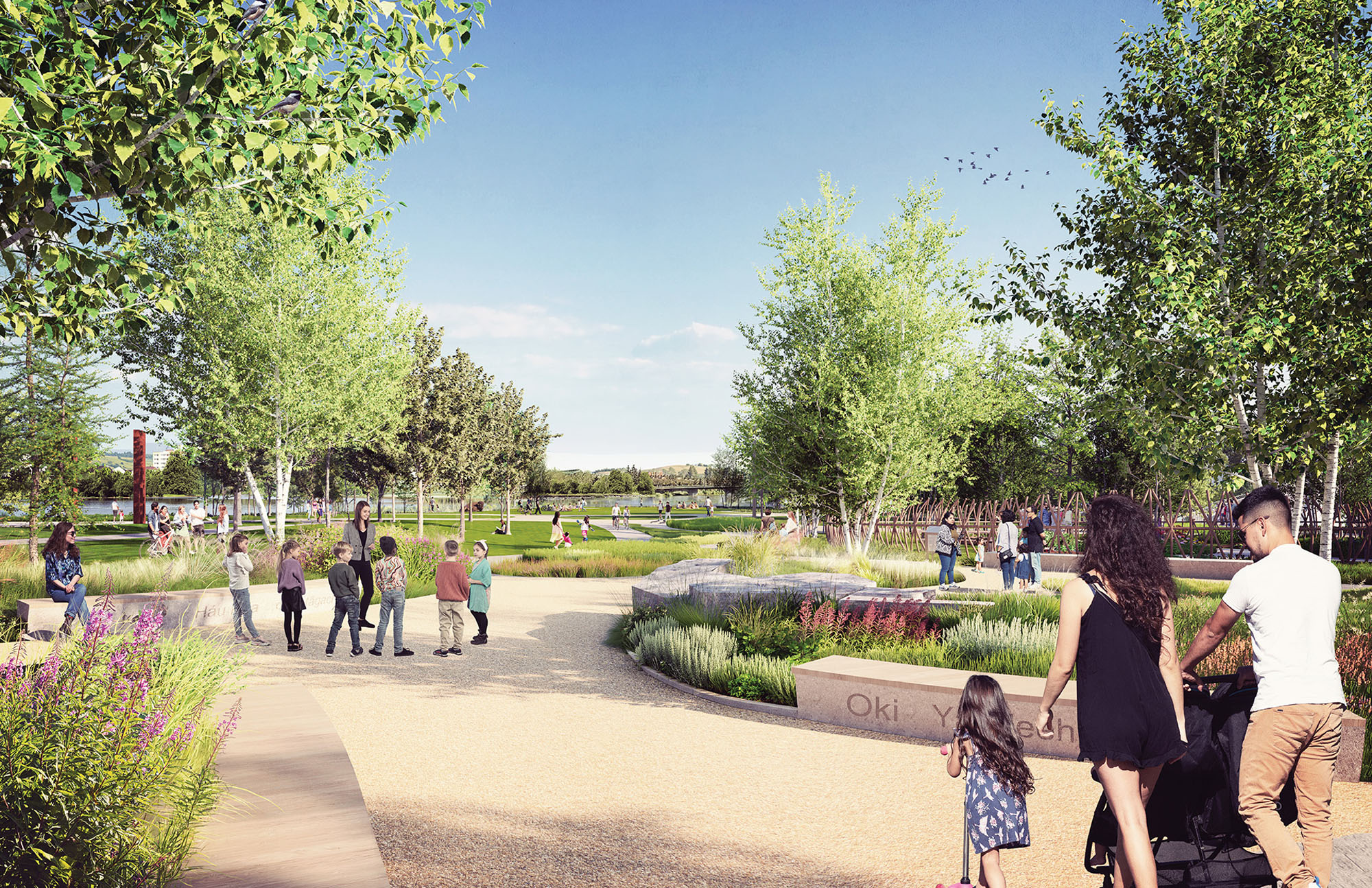 Site Concept Plan rendering — Garden Promenade